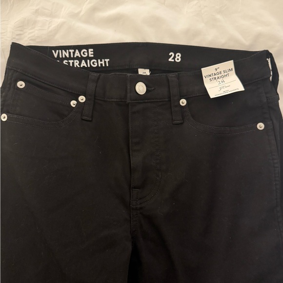 NWT J.CREW 9” vintage slim straight black size 28 - Picture 8 of 9